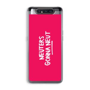 Neuters (roze): Samsung Galaxy A80 Transparant Hoesje