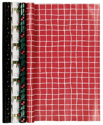 HEMA Cadeaupapier 200x70 kerst - 4 stuks (multi1)
