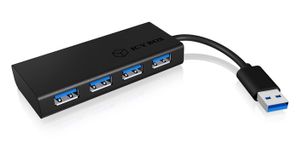 ICY BOX IB-AC6104-B 4 ports USB 3.0 hub zwart