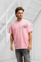 Fearless Blood Smile T-Shirt Heren Roze - Maat S - Kleur: Roze | Soccerfanshop