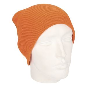 Gekleurde basic muts oranje voor heren