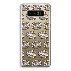 Slapende poes: Samsung Galaxy Note 8 Transparant Hoesje