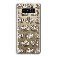 Slapende poes: Samsung Galaxy Note 8 Transparant Hoesje