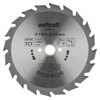Wolfcraft Handcirkelzaagblad | HM | 20 Zähne | Ø150mm | 1 stuk - 6364000