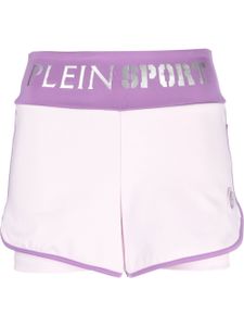 Plein Sport short de sport à taille à logo - Violet