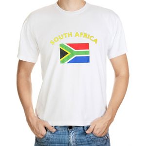 Wit t-shirt Zuid Afrika heren 2XL  -