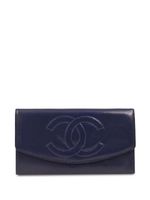 CHANEL Pre-Owned portefeuille en cuir à logo CC (1992) - Bleu - thumbnail