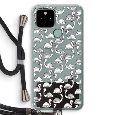 Zwanen: Pixel 5 Transparant Hoesje met koord