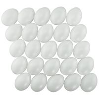 100x stuks witte hobby knutselen eieren van plastic 6 cm