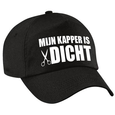 Mijn kapper is dicht - petje - baseballcap - zwart - voor volwassenen