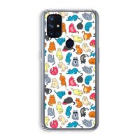 Kleurrijke katten: OnePlus Nord N10 5G Transparant Hoesje