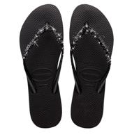 Havaianas - Slim Glitter II | Black/Blac Rubber Dames