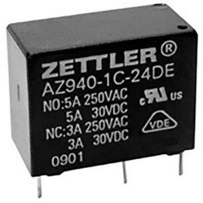 Zettler Electronics AZ940-1AB-24DS Printrelais 24 V/DC 10 A 1x NO 1 stuk(s)