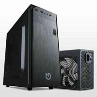 ATX Semi-toren doos Hiditec ATX KLYP PSU PSU500 Zwart