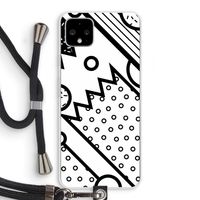 Pop Art #4: Pixel 4 XL Transparant Hoesje met koord