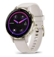 Garmin Venu 3S 3,05 cm (1.2") AMOLED 41 mm Digitaal 390 x 390 Pixels Touchscreen Goud, Ivoor Wifi GPS