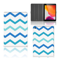 iPad 10.2 2019 | iPad 10.2 2020 | 10.2 2021 Tablet Hoes Zigzag Blauw - thumbnail