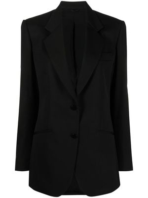 Del Core blazer en laine vierge à simple boutonnage - Noir