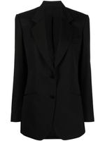 Del Core blazer en laine vierge à simple boutonnage - Noir