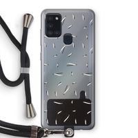 Hipster stripes: Samsung Galaxy A21s Transparant Hoesje met koord
