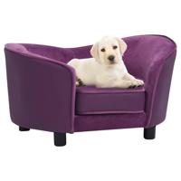 Hondenbank 69x49x40 cm pluche en kunstleer bordeauxrood Hondenbank 69x49x40 cm pluche en kunstleer bordeauxrood
