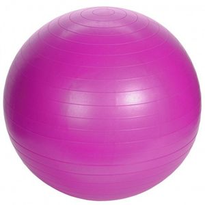 Grote roze yogabal met pomp sportbal fitnessartikelen 75 cm