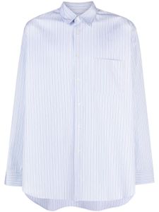 Comme Des Garçons Shirt chemise en coton à rayures - Bleu