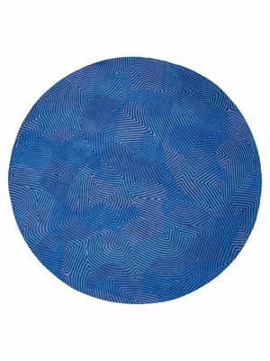 Louis de Poortere - Coral Meditation 9225 Blue Lagoon Rond - 240 rond Vloerkleed