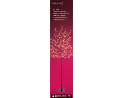 MicroLED boom d30h150 cm zwrt/kwrm kerst - Lumineo