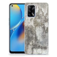 OPPO A74 4G TPU Siliconen Hoesje Beton Print