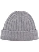 ASPESI bonnet en maille épaisse à design nervuré - Gris