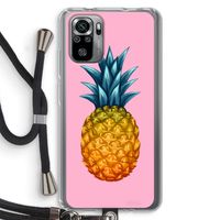 Grote ananas: Xiaomi Redmi Note 10S Transparant Hoesje met koord