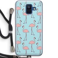 Anything Flamingoes: Samsung Galaxy A6 (2018) Transparant Hoesje met koord