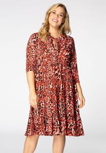 Yoek Jurk met strikje RED LEO | Rood | Maat 58/60