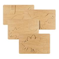 Playmais dino kaarten versieren, 4st.