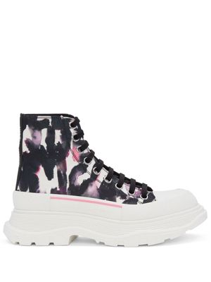 Alexander McQueen bottines Tread Slick - Noir