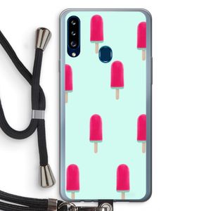 Waterijsje: Samsung Galaxy A20s Transparant Hoesje met koord