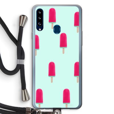Waterijsje: Samsung Galaxy A20s Transparant Hoesje met koord