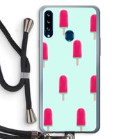 Waterijsje: Samsung Galaxy A20s Transparant Hoesje met koord