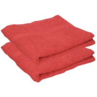 Towelcity Luxe badhanddoek - 2x - rood - 50 x 90 cm - 550 grams - Badkamer textiel - Katoen