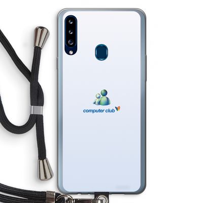MSN: Samsung Galaxy A20s Transparant Hoesje met koord