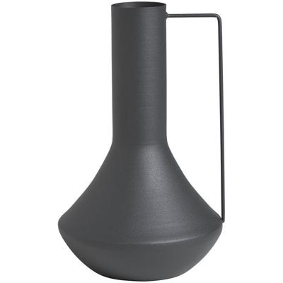 Leen Bakker - Vaas Maan - 35,2x21,8x7,2 Cm - Metaal - Zwart - 7.2x21.8x35.2 Cm