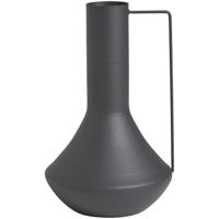 Leen Bakker - Vaas Maan - 35,2x21,8x7,2 Cm - Metaal - Zwart - 7.2x21.8x35.2 Cm