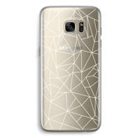 Geometrische lijnen wit: Samsung Galaxy S7 Edge Transparant Hoesje