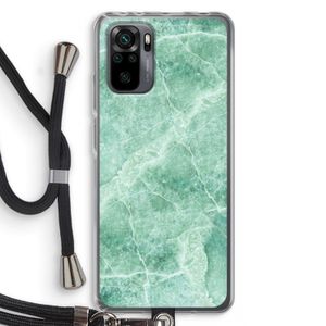Groen marmer: Xiaomi Redmi Note 10 Pro Transparant Hoesje met koord