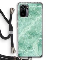 Groen marmer: Xiaomi Redmi Note 10 Pro Transparant Hoesje met koord