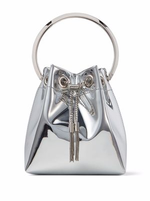 Jimmy Choo sac seau à effet métallisé - Argent
