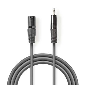 Nedis COTH15300GY30 Xlr-audiokabel Xlr 3-pins Male - 3,5 Mm Male 3,0 M Grijs