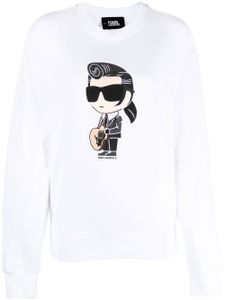 Karl Lagerfeld sweat K/Superstars à col rond - Blanc