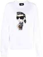 Karl Lagerfeld sweat K/Superstars à col rond - Blanc